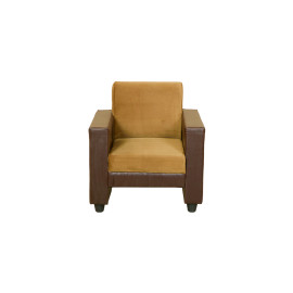 MAARK FABRIC SINGLE SEATER SOFA JEYAM BROWN COLOUR