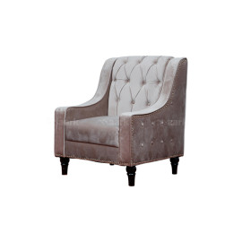 MAARK FABRIC SINGLE SEATER SOFA PANBU HALF WHITE COLOUR
