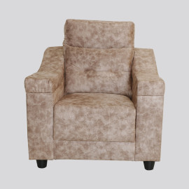 MAARK FABRIC SINGLE SEATER SOFA PLATINA HALF WHITE COLOUR
