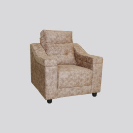 MAARK FABRIC SINGLE SEATER SOFA PLATINA HALF WHITE COLOUR