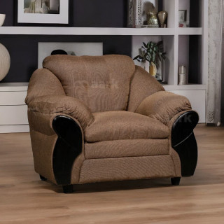 MAARK FABRIC SINGLE SEATER SOFA ROMANTIC BROWN COLOUR