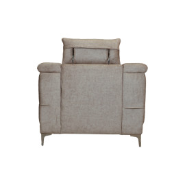 MAARK FABRIC SINGLE SEATER SOFA ROYAL HALF WHITE COLOUR