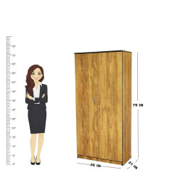 MAARK 2 DOOR WARDROBE PL STANDARD