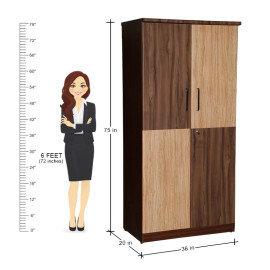 MAARK 2 DOOR WARDROBE PF PREMIUM