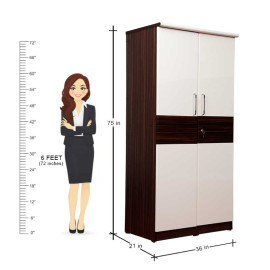 MAARK 2 DOOR WARDROBE PF PREMIUM