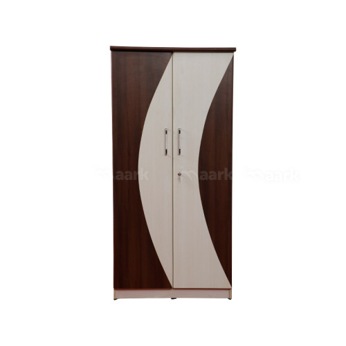 White Wooden Two Door Wardrobe