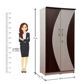 MAARK 2 DOOR WARDROBE PF PREMIUM