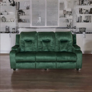 MAARK FABRIC THREE SEATER SOFA AMERICAN GREEN COLOUR