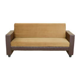 MAARK FABRIC THREE SEATER SOFA JEYAM BROWN COLOUR