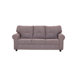 MAARK FABRIC THREE SEATER SOFA LINGA BROWN COLOUR