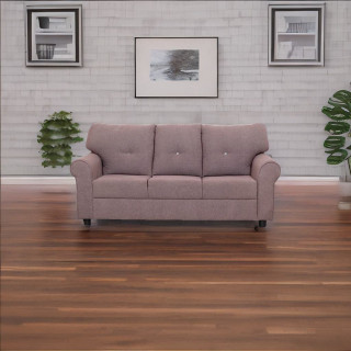 MAARK FABRIC THREE SEATER SOFA LINGA BROWN COLOUR