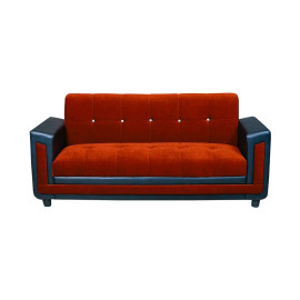 MAARK FABRIC THREE SEATER SOFA NEW MONTAIN RED COLOUR
