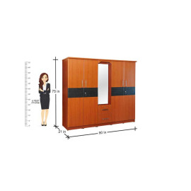 MAARK 5 DOOR WARDROBE PF WITH DRESSER