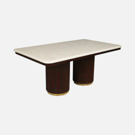 MAARK MARBLE TOP 6 SEATER DINING SET 6001 SM