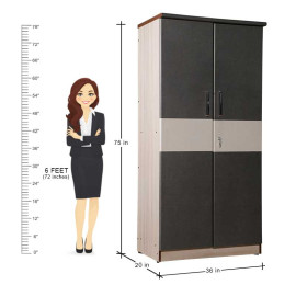 MAARK 2 DOOR WARDROBE PF PREMIUM