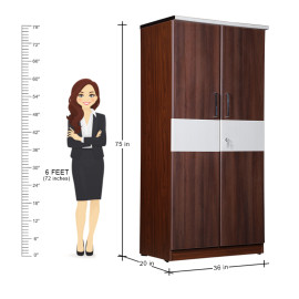 MAARK 2 DOOR WARDROBE PF PREMIUM