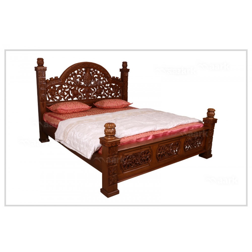 teak wood single cot price