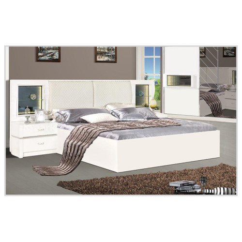 White Flated Upholstered Cot-Bedroomset