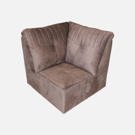 MAARK FABRIC CORNER SOFA 5 SEATER MAGILINI BROWN COLOUR
