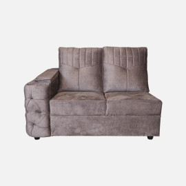 MAARK FABRIC CORNER SOFA 5 SEATER MAGILINI BROWN COLOUR