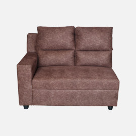 MAARK FABRIC CORNER SOFA 5 SEATER SAJINA BROWN COLOUR