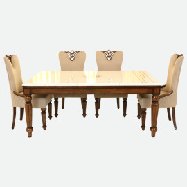 MAARK MARBLE TOP 6 SEATER DINING SET 6031 TD
