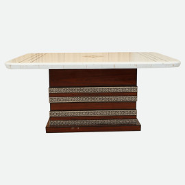 MAARK MARBLE TOP 6 SEATER DINING SET 6030 TD