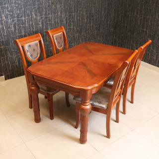 MAARK WOODEN TOP 4 SEATER DINING SET 229-902 HT