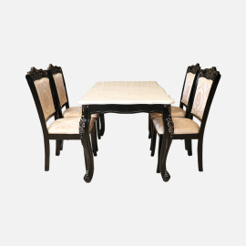 MAARK MARBLE TOP 4 SEATER DINING SET F68-F69 HT