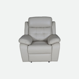 MAARK MANUAL RECLINER LEATHER SOFA SET (3R+1R+1R) 1157 CREAM COLOUR HT