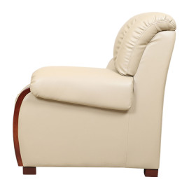 MAARK LEATHERETTE CORNER SOFA 5 SEATER DEMOS MOCHA COLOUR HT