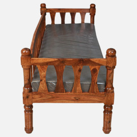 MAARK SHEESHAM WOOD DIWAN WITH CUSHION 4021 NATURAL FINISH SV