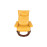 MAARK LEATHER REVOLVING LOUNGE RECLINER WITH FOOT STOOL 647 MUSTARD COLOUR HT