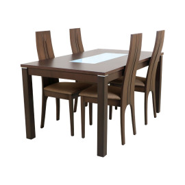 MAARK WOODEN TOP 4 SEATER DINING SET 6050-2408Y HT