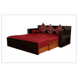 MAARK SOFA CUM BED 3 FOLD WITH SHELF