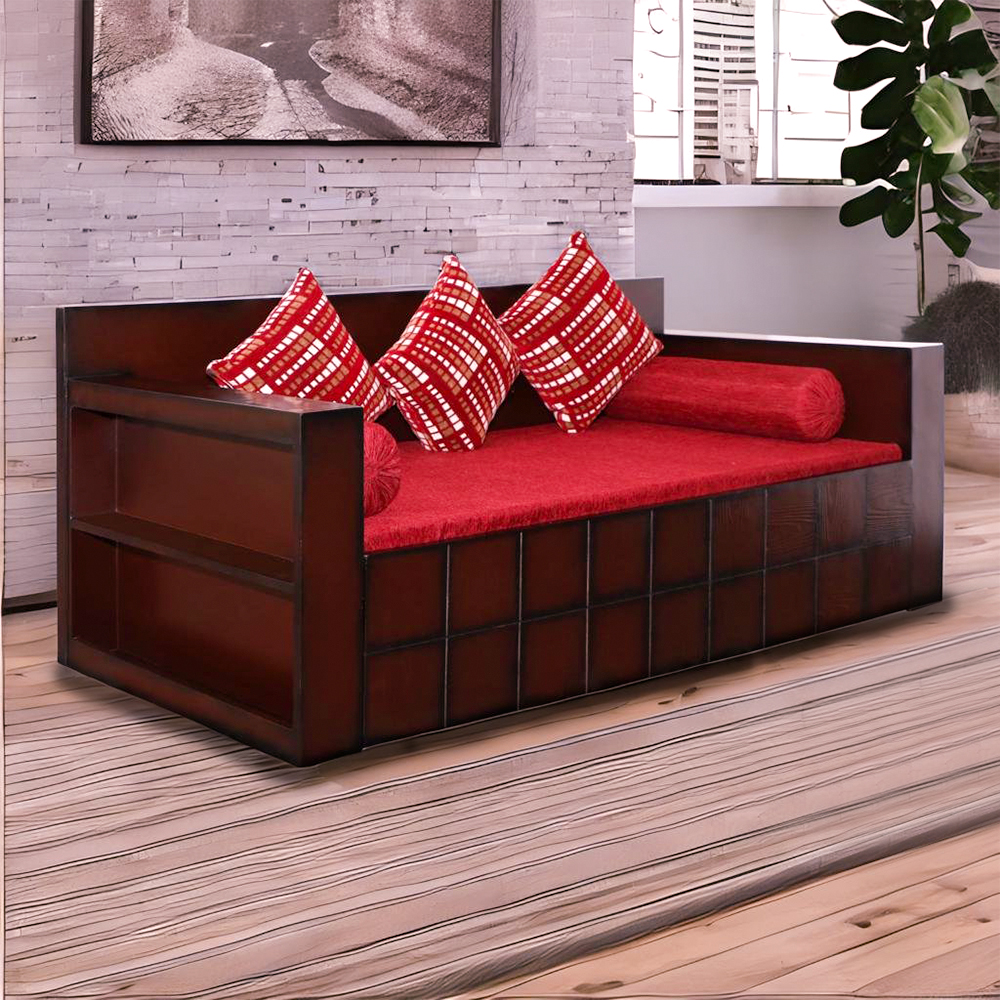 MAARK SOFA CUM BED 3 FOLD WITH SHELF