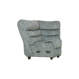 MAARK CORNER MANUAL RECLINER FABRIC SOFA 5 SEATER MAGILCHI GRAY COLOUR