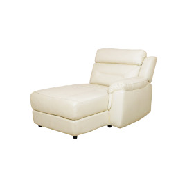 MAARK CORNER MANUAL RECLINER LEATHER SOFA 3 SEATER WITH DIWAN 9304 CREAM WHITE COLOUR HT