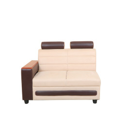 MAARK FABRIC CORNER SOFA 5 SEATER MAGNA HALF WHITE COLOUR