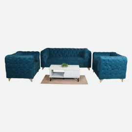 MAARK FABRIC SOFA SET (3+1+1) 912 BLUE COLOUR