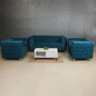 MAARK FABRIC SOFA SET (3+1+1) 912 BLUE COLOUR