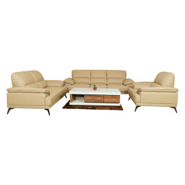 MAARK LEATHER SOFA SET (3+2+1) 5013 MOCHA COLOUR HT