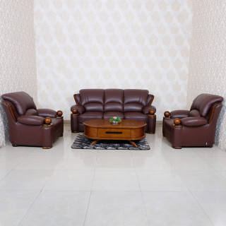 MAARK LEATHERETTE SOFA SET (3+1+1) DION MAROON COLOUR HT