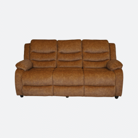 MAARK MANUAL RECLINER FABRIC SOFA SET (3+1R+1R)  MAGILCHI BROWN COLOUR