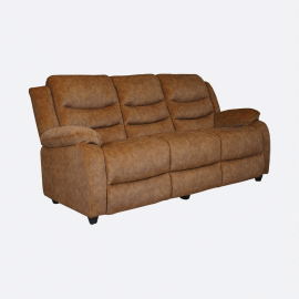 MAARK MANUAL RECLINER FABRIC SOFA SET (3+1R+1R)  MAGILCHI BROWN COLOUR