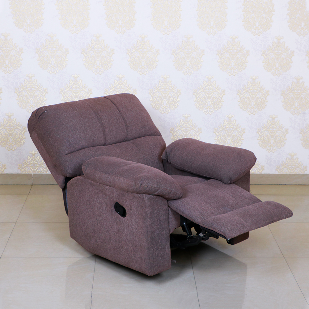 MAARK MANUAL RECLINER FABRIC SOFA SINGLE SEATER BIG BEE GRAY COLOUR