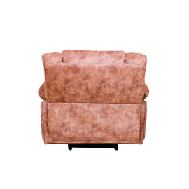 MAARK MANUAL RECLINER FABRIC SOFA SINGLE SEATER PISTHA BROWN COLOUR