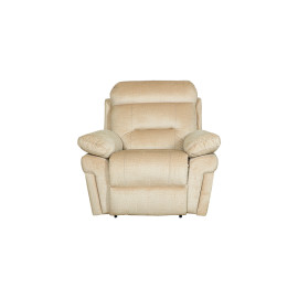 MAARK MANUAL RECLINER FABRIC SOFA SINGLE SEATER SURFACE HALF WHITE COLOUR