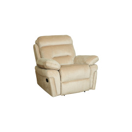 MAARK MANUAL RECLINER FABRIC SOFA SINGLE SEATER SURFACE HALF WHITE COLOUR