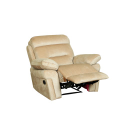 MAARK MANUAL RECLINER FABRIC SOFA SINGLE SEATER SURFACE HALF WHITE COLOUR